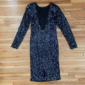 Vintage Sequin Low-back Dress